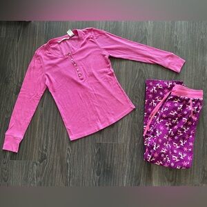 Jasmine Rose Pink Christmas Pajama Set - Small